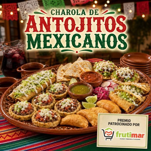 Charola especial de antojitos mexicanos